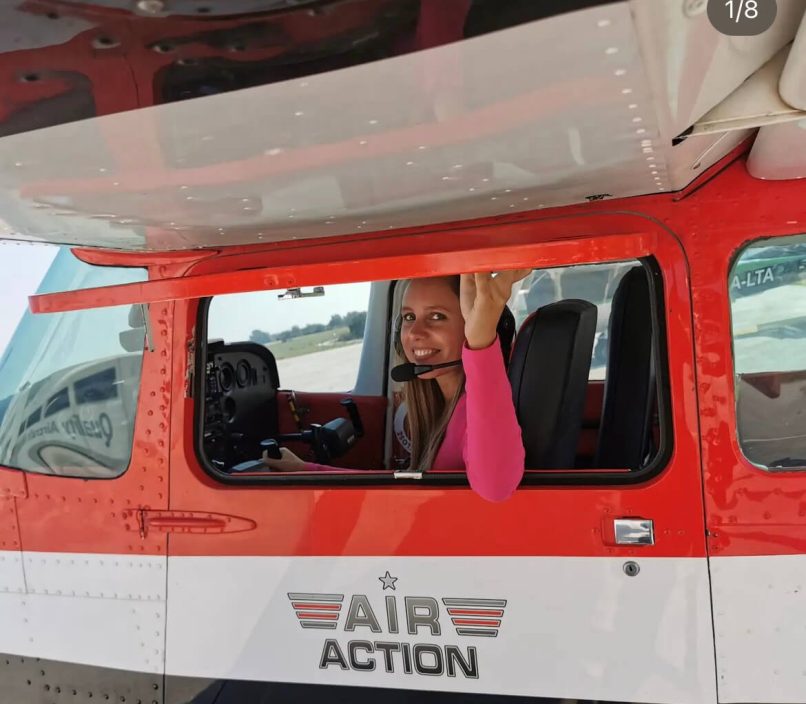 Airplane trip, Croatia