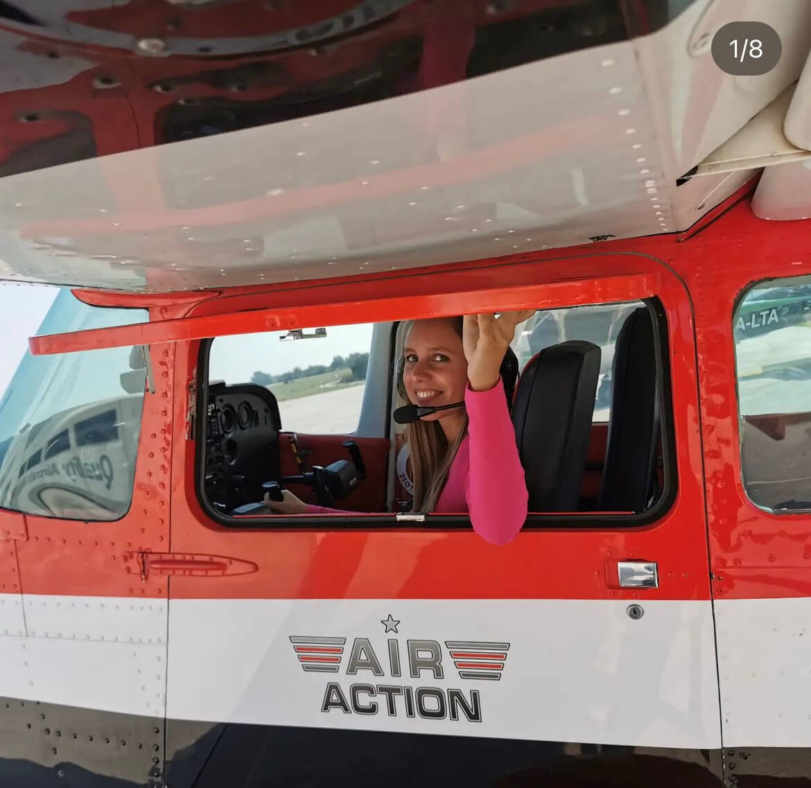 Airplane trip, Croatia