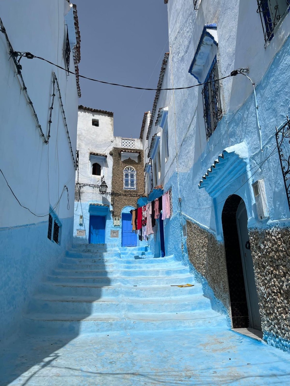 Blue street in Morocco